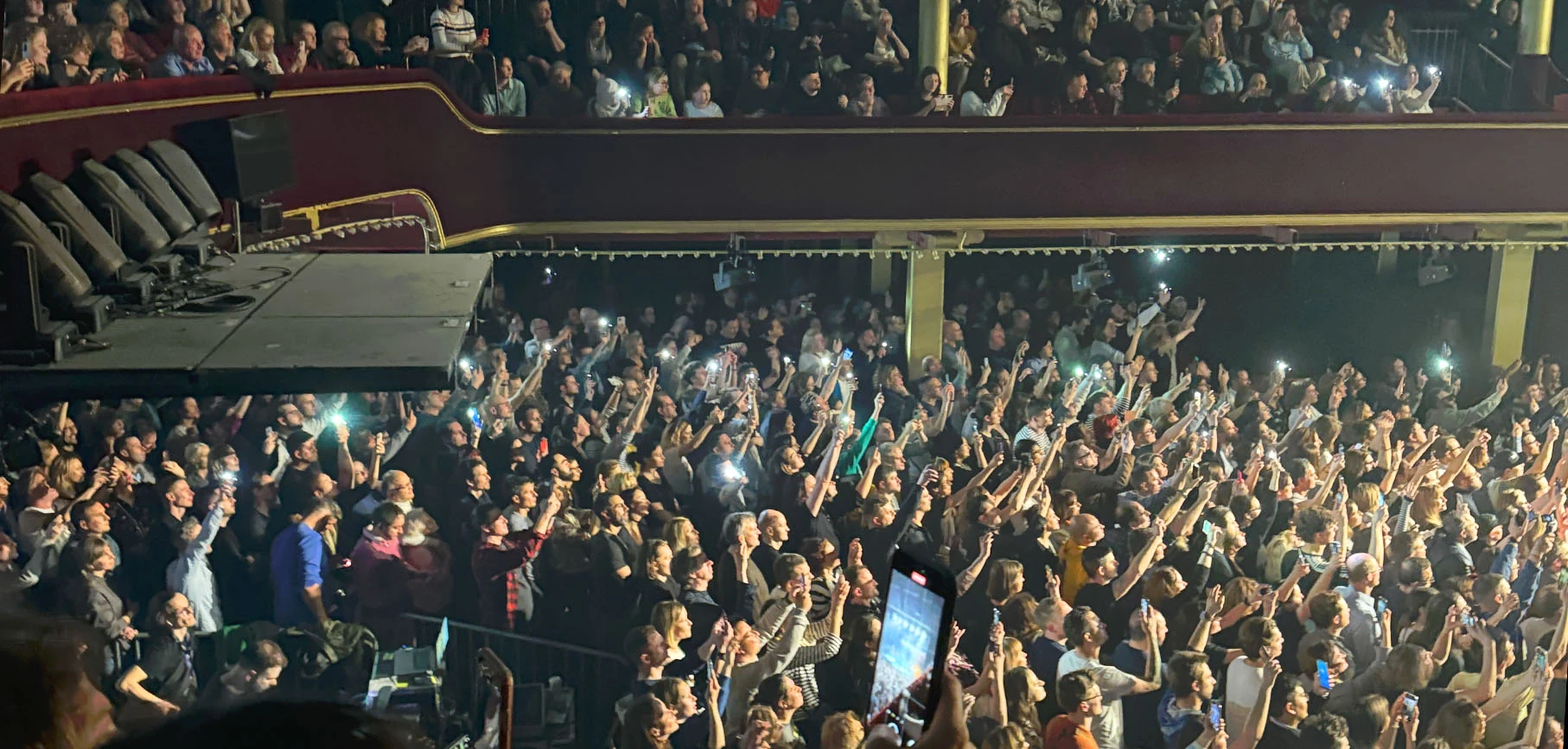 Audience applauding after a live performance